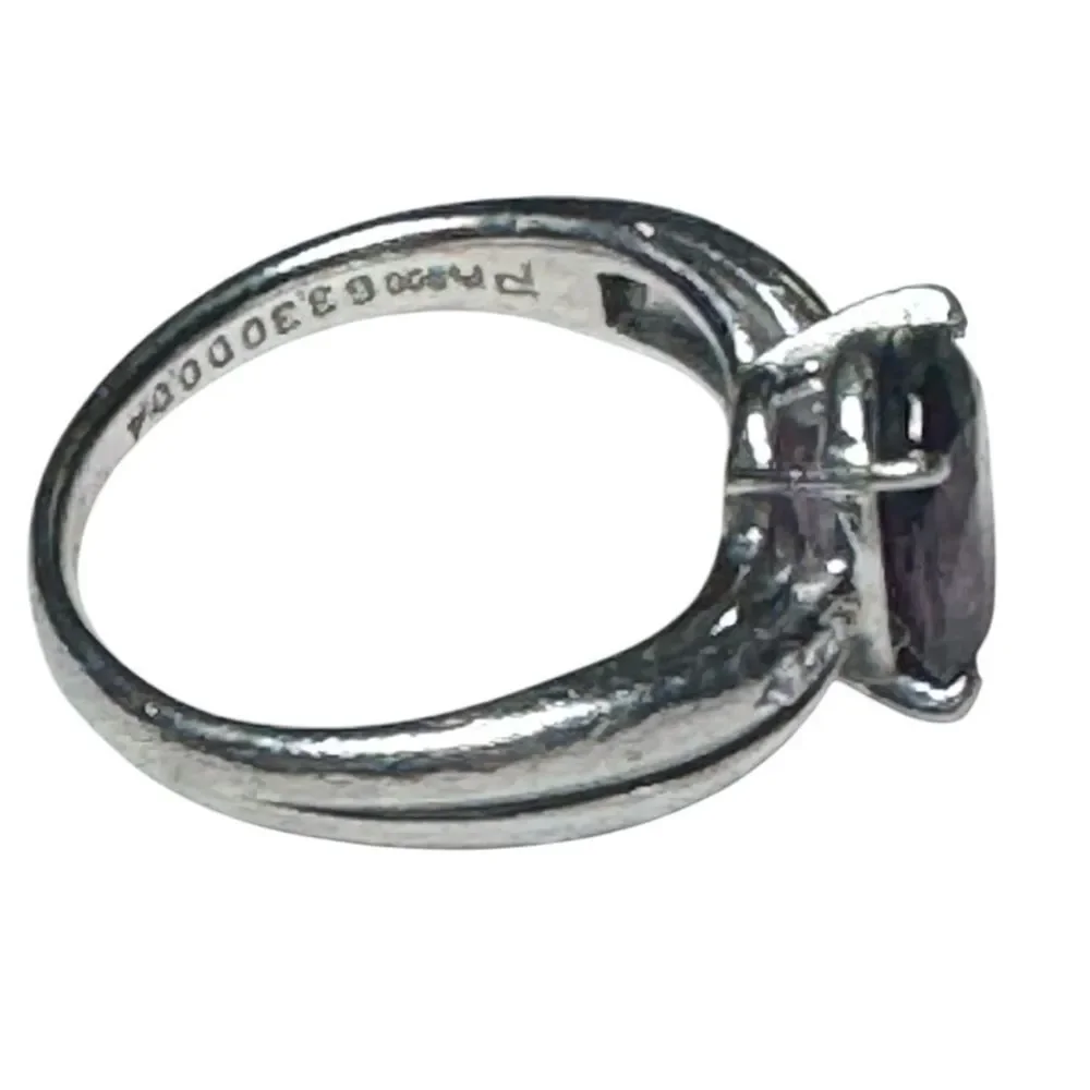 Natural 3.3 Carat Ruby & Four Diamonds Platinum P900 Ring